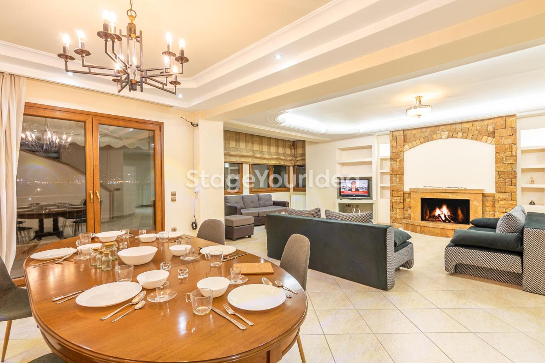 Luxury Appartment, Only 7 Minutes From Thessaloniki Airport And 15 Minutes From City Center ,For 8-23 People Also For Gatherings And Parties Neon Rysion Eksteriør billede